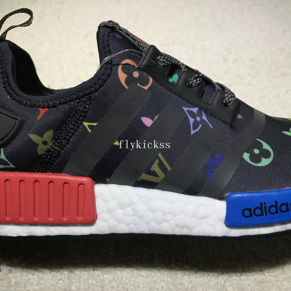 LVS x Real Boost Adidas NMD R1 Black Red Blue